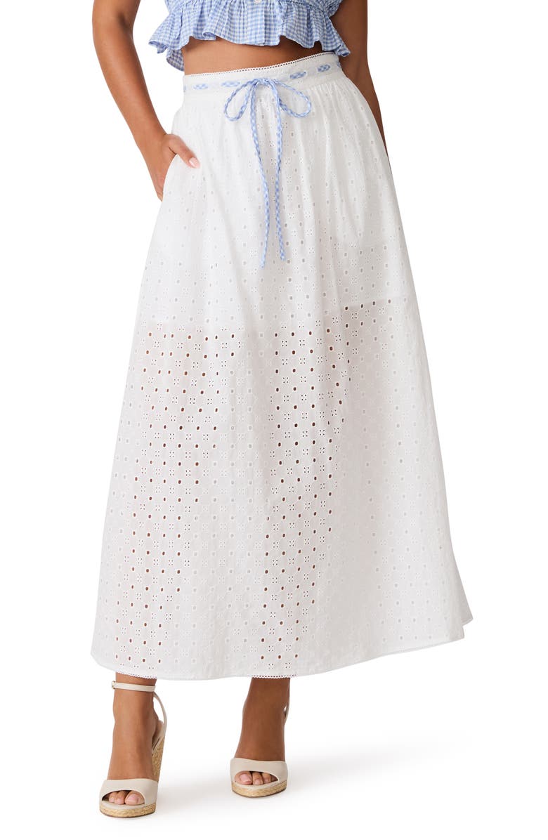 Steve Madden Zana Eyelet Maxi Skirt, Main, color, Antique