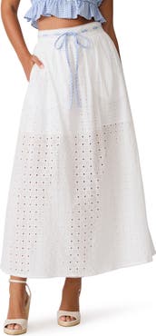 Steve Madden Zana Eyelet Maxi Skirt
