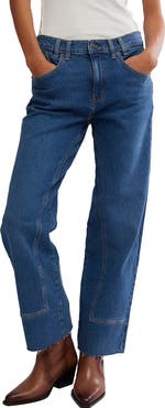 Free People We the Free Risk Taker Raw Hem Straight Leg Jeans
