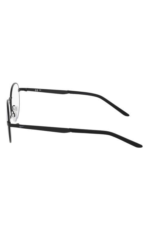 Nike Traveler Drift 51mm Round Blue Light Blocking Reading Glasses In Black