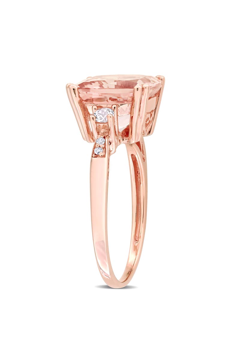 Julianna B. Gemstone and Diamond Cocktail Ring 10k, Alternate, color, Morganite/Rose Gold