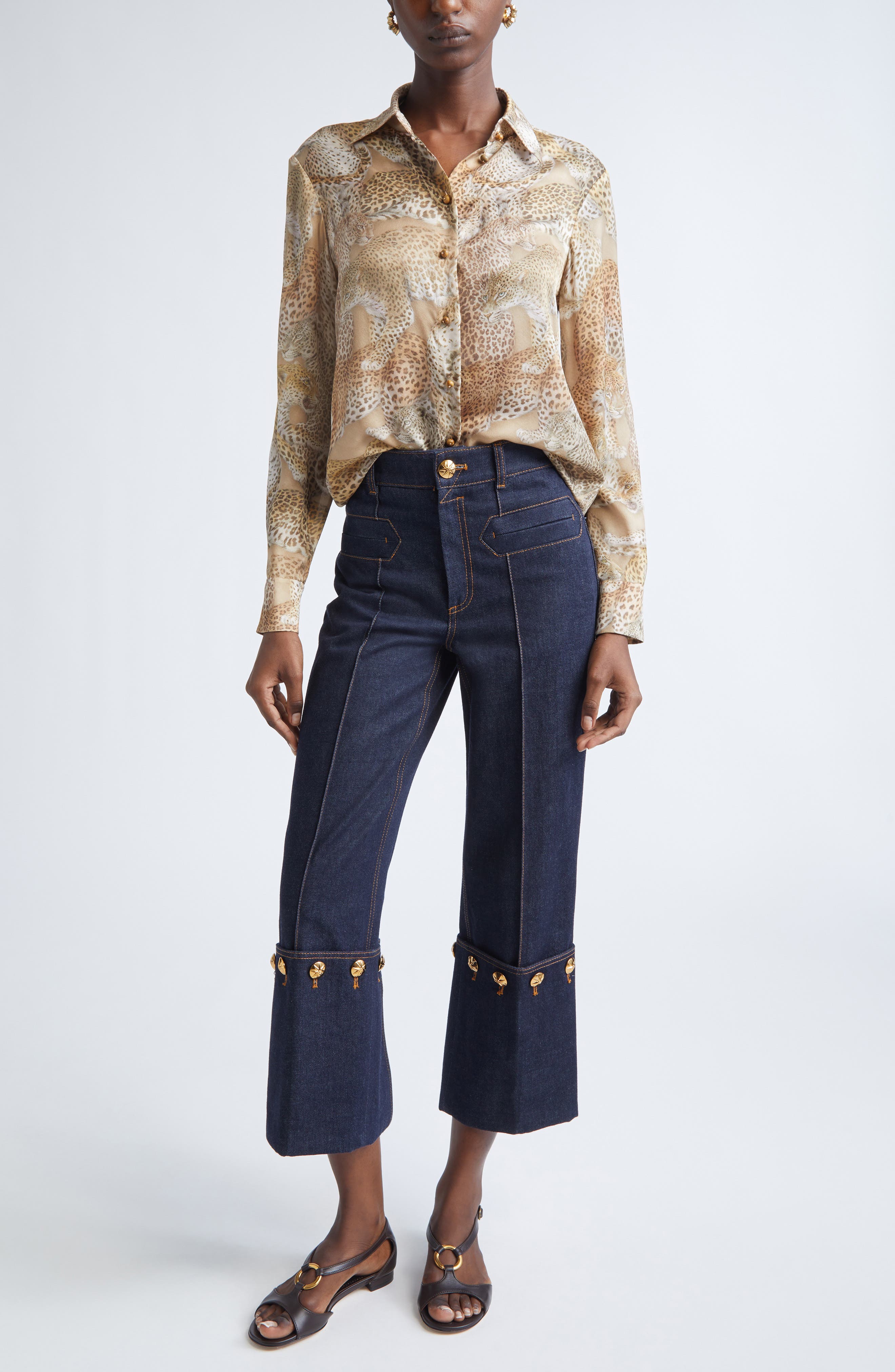 Rebellion Relaxed Silk Button-Up Shirt - image 2