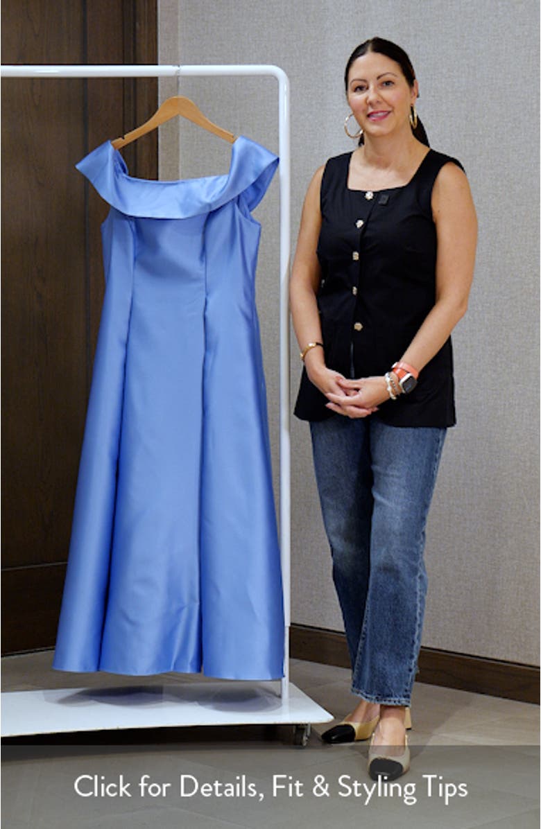 Off the Shoulder Mikado Gown, sales video thumbnail