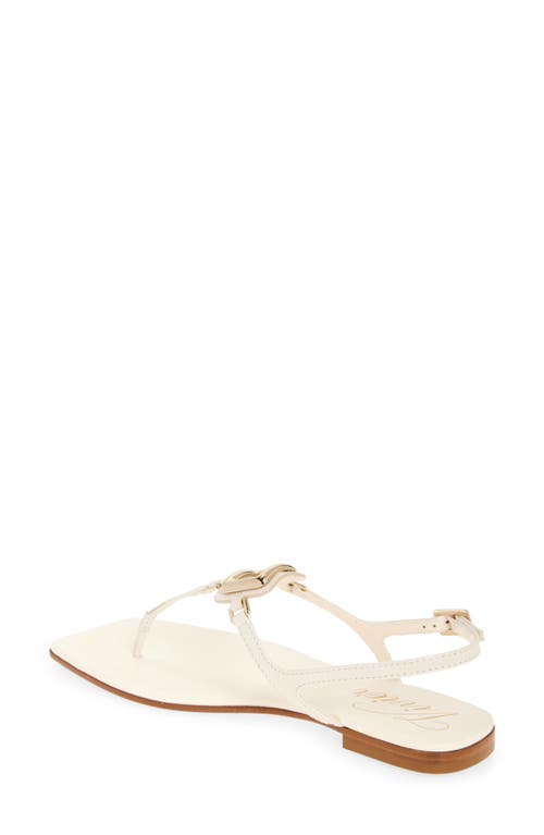 Roger Vivier Viv By The Sea Metallic T-strap Sandal In White