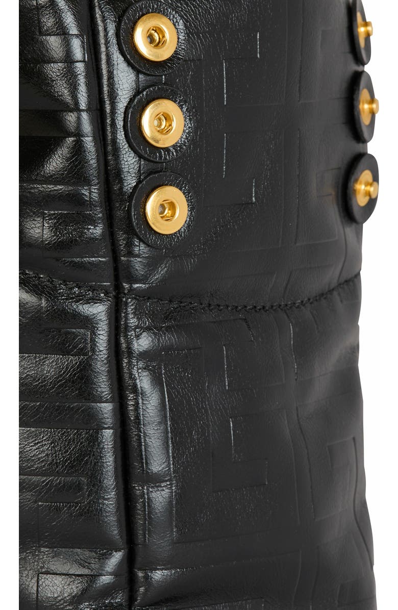 Balmain Small 1945 Soft Tote Bag In Crackled Calfskin, Alternate, color,