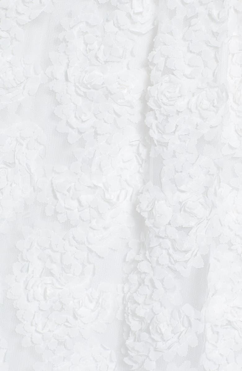 Adrianna Papell Petal Appliqué Tulle Ballgown, Alternate, color,