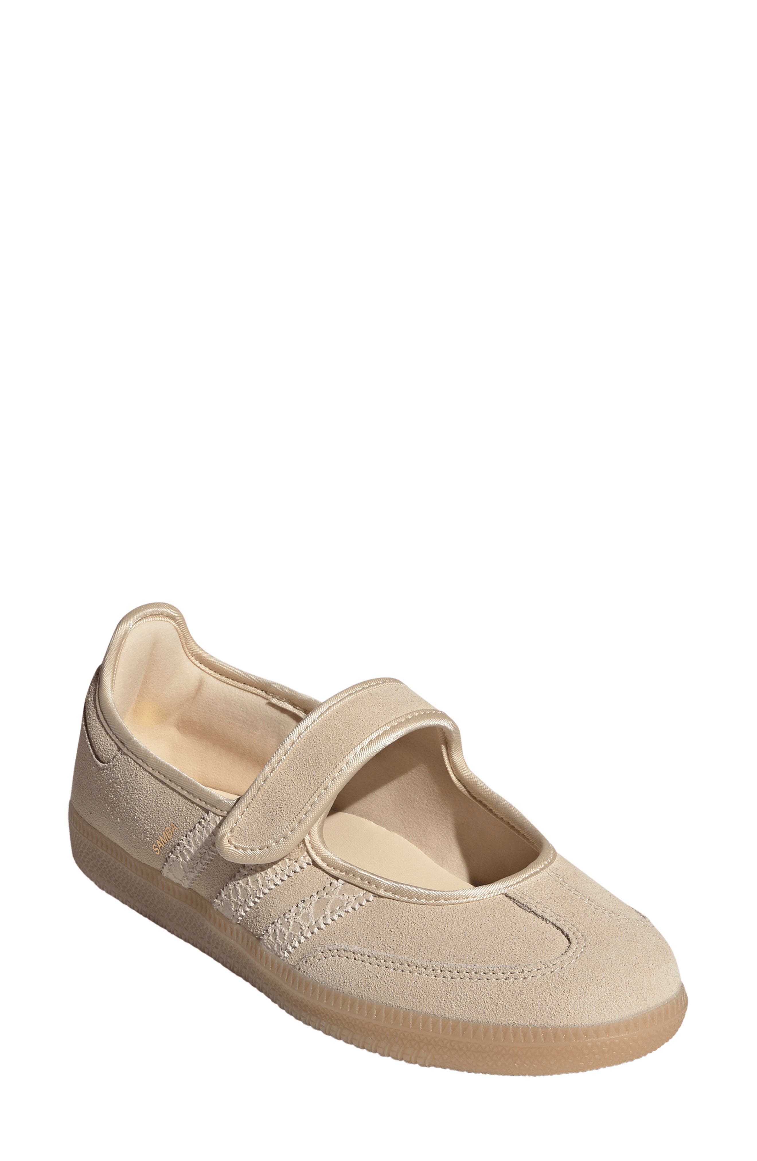 adidas Samba Jane Sneaker, Main, color, Sand Strata/ Sand/ Gold