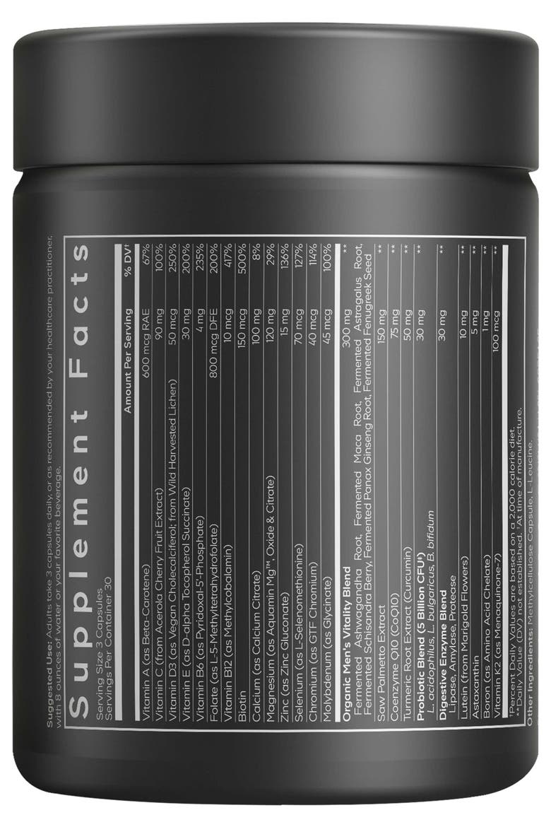 Men's Multivitamin 50+, Essential Minerals for Men Over 50, Alternate, color, Black