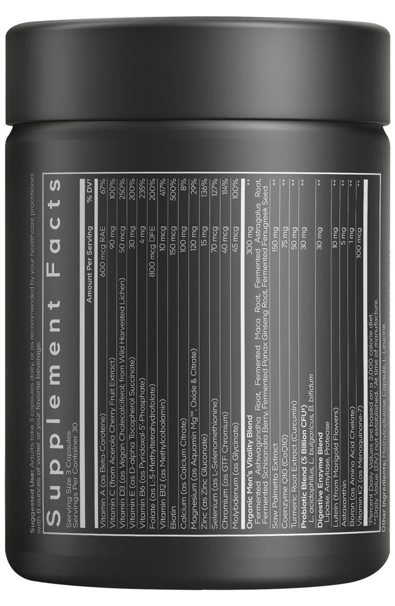 Codeage Men's Multivitamin 50+, Essential Minerals for Men Over 50, Alternate, color, Black