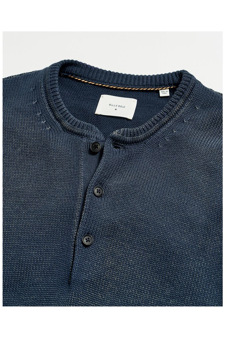 Cotton & Alpaca Henley Sweater, Alternate, color, CARBON BLUE