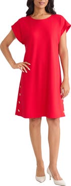 Jones New York Side Button Swing Dress