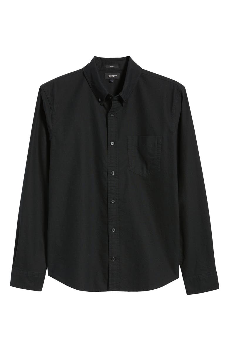 AG Dean Classic Fit Button-Down Shirt, Main, color, True Black