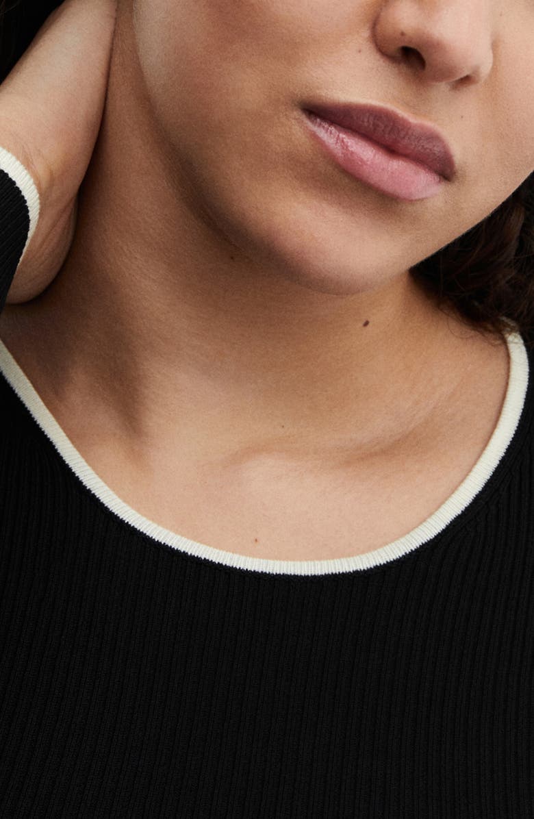 MANGO Fitted Tipped Sweater, Alternate, color,