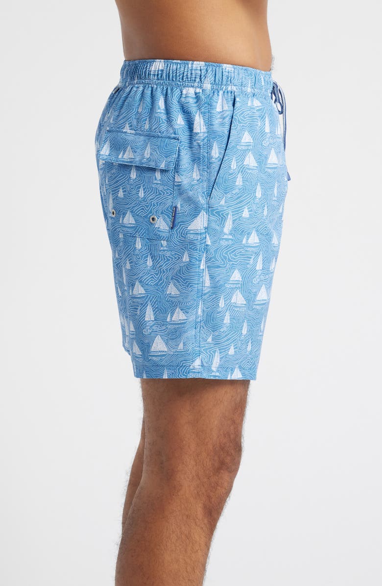Peter Millar Set Sail Swim Trunks, Alternate, color, Brook Blue
