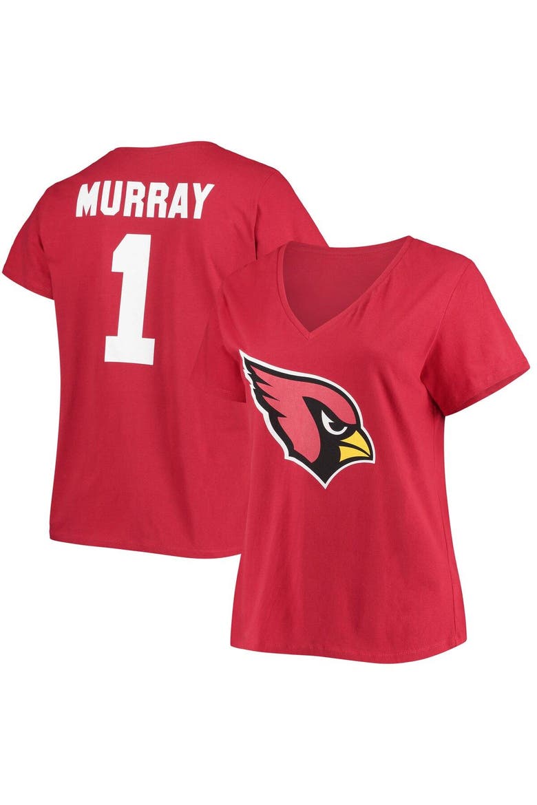 Women's Fanatics Branded Kyler Murray Cardinal Arizona Cardinals Plus Size Name & Number V-Neck T-Shirt, Main, color, Cardinal