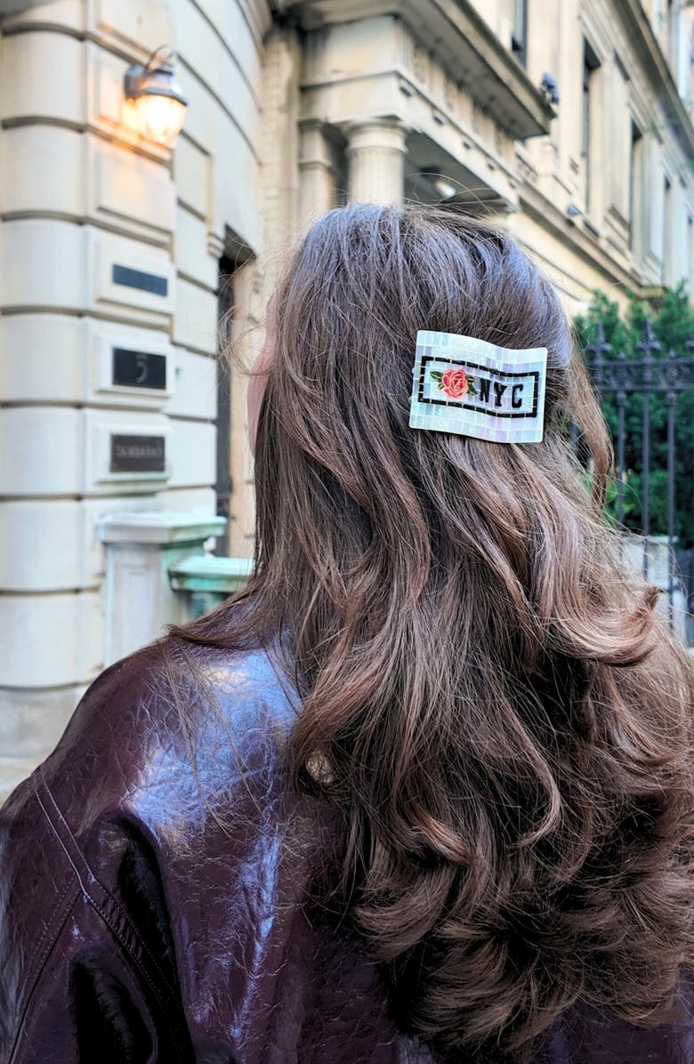 Solar Eclipse NYC Subway Claw Clip, Alternate, color, 