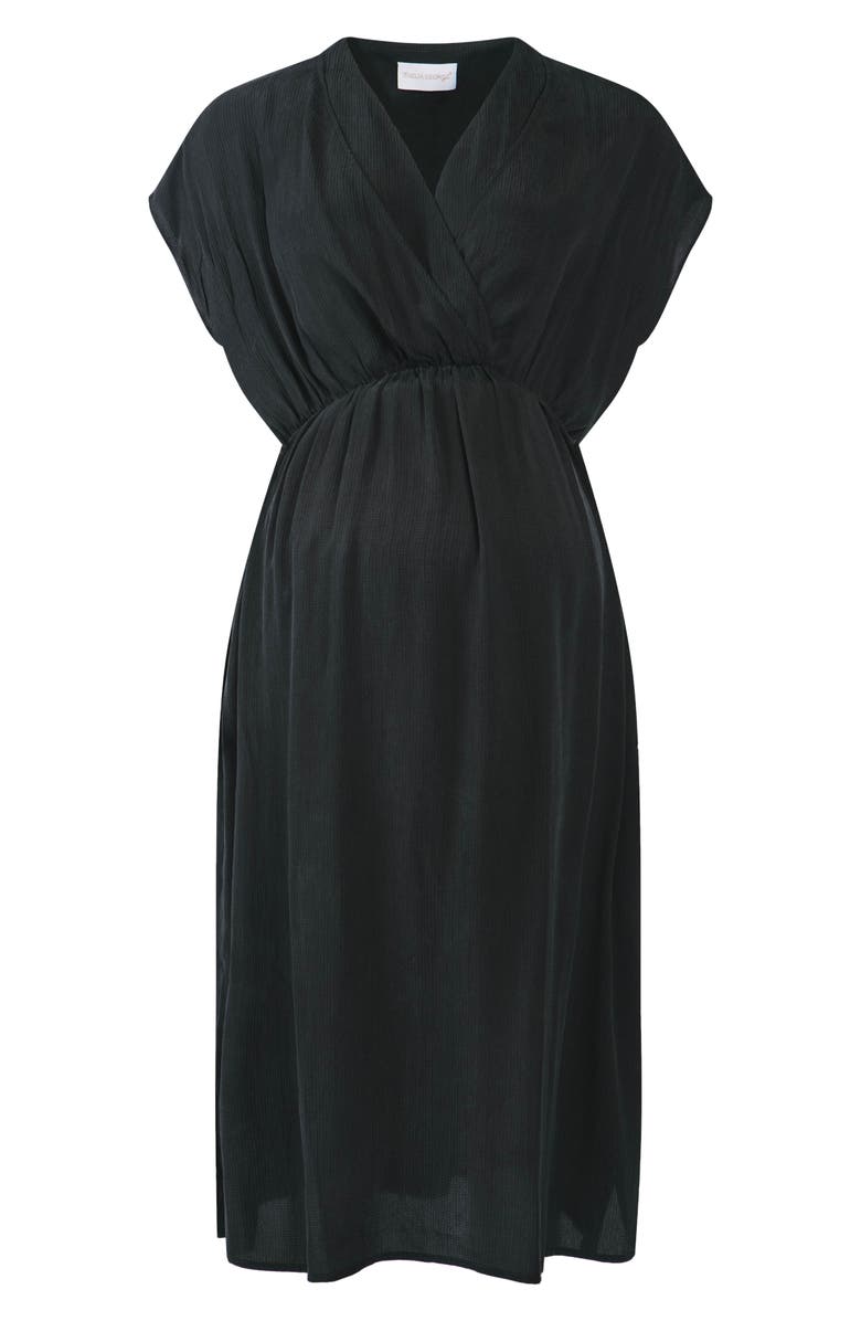 Emilia George Irene Maternity/Nursing Dress, Alternate, color, Black