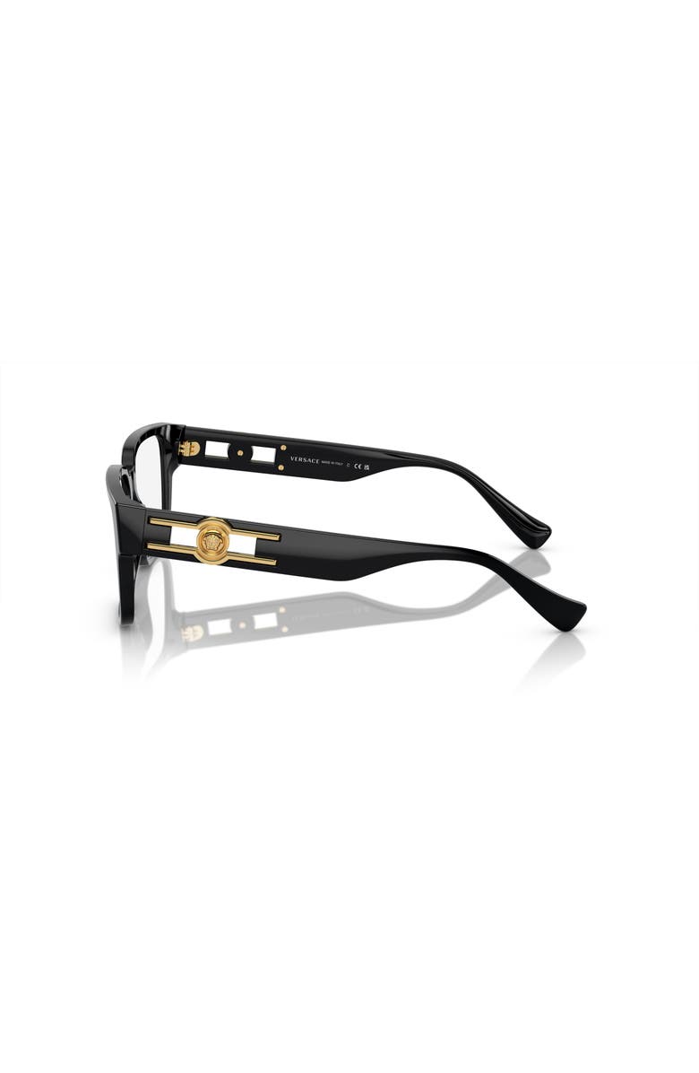 Versace 55mm Rectangle optical glasses, Alternate, color, Black