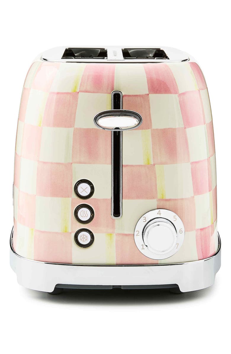 MACKENZIE CHILDS Rosy Check 2-Slice Toaster, Alternate, color, Rosy