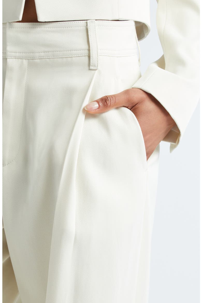 Single Pleat Front Trousers, Alternate, color, IVORY