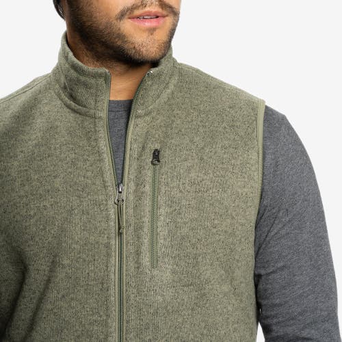 Peter Manning Polartec Fleece Vest In Green