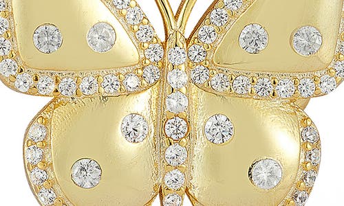 Glaze Jewelry Crystal Butterfly Pendant Necklace In Gold
