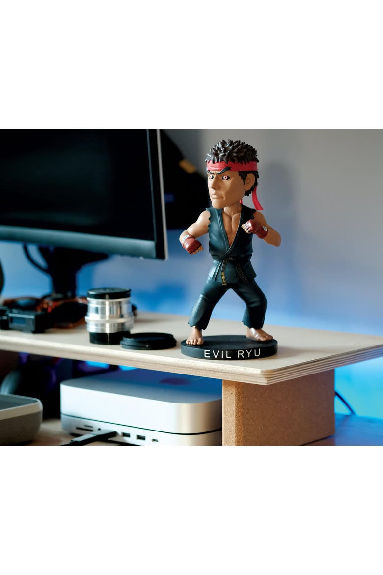 Street Fighter Evil Ryu 8-Inch Resin Bobblehead Figure | Toynk Exclusive, Alternate, color, Blue