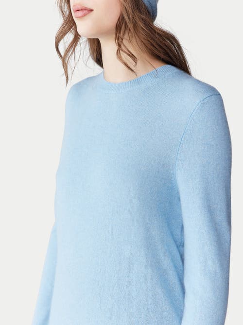 Gobi Mongolian Cashmere Cashmere Hat And Sweater Set In Sky Blue