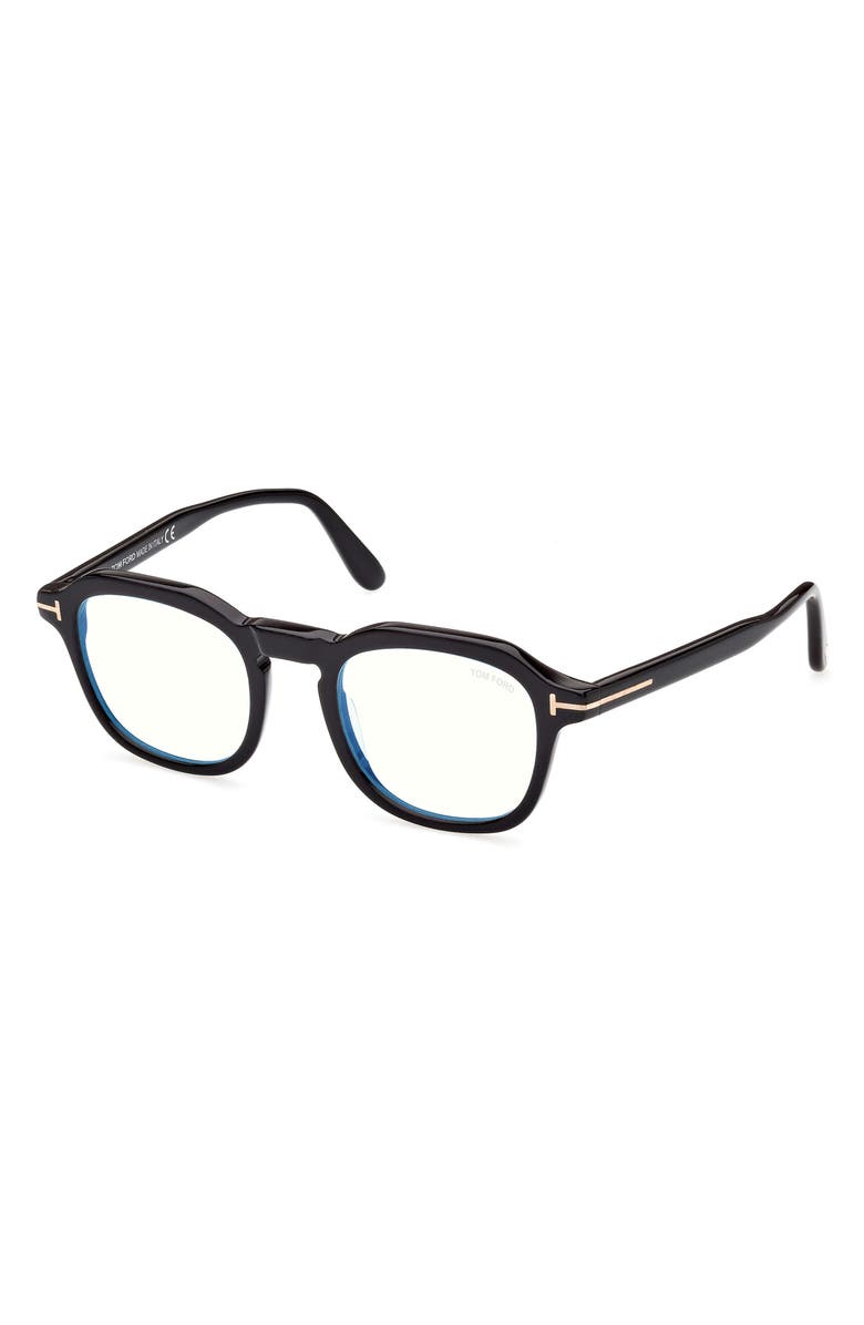 TOM FORD 49mm Blue Light Blocking Glasses, Alternate, color,