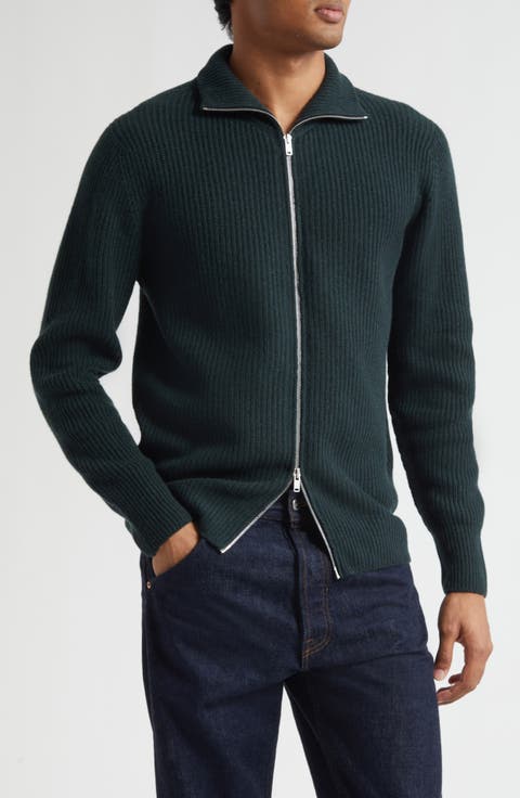 Mallam Recycled Cashmere & Merino Wool Zip Cardigan