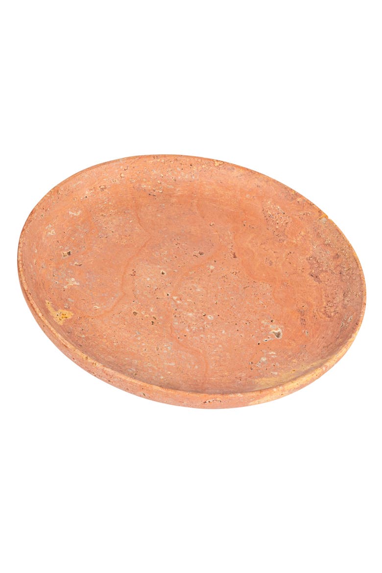 Travertine Elegance Food Tray, Main, color, Red