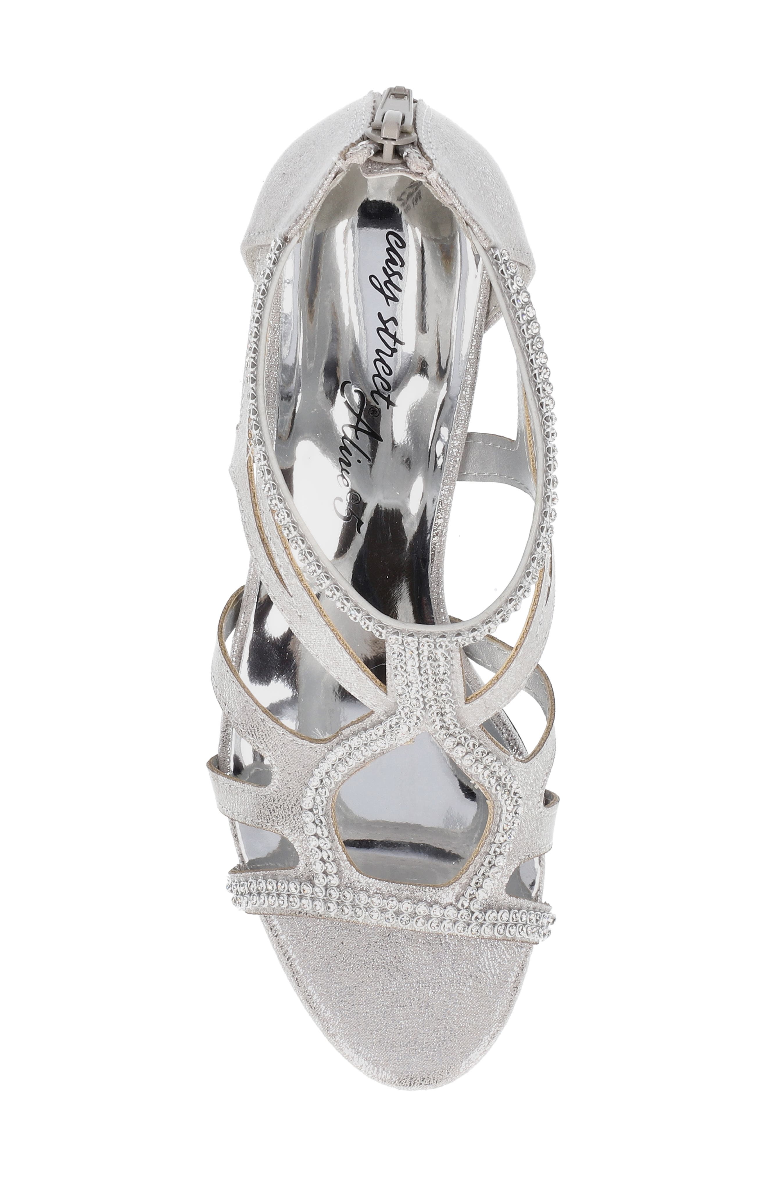 EASY STREET Flattery Cage Pump - Multiple Widths Available, Alternate, color, Silver