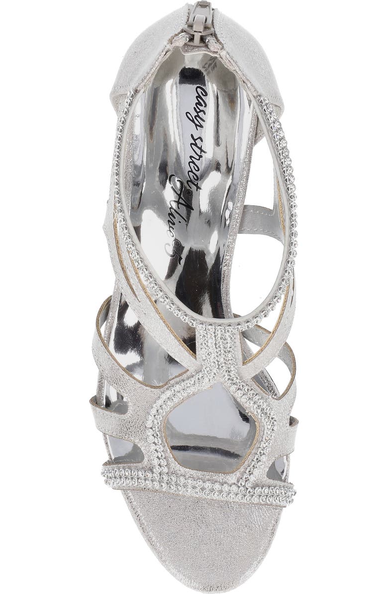EASY STREET Flattery Cage Pump - Multiple Widths Available, Alternate, color, Silver