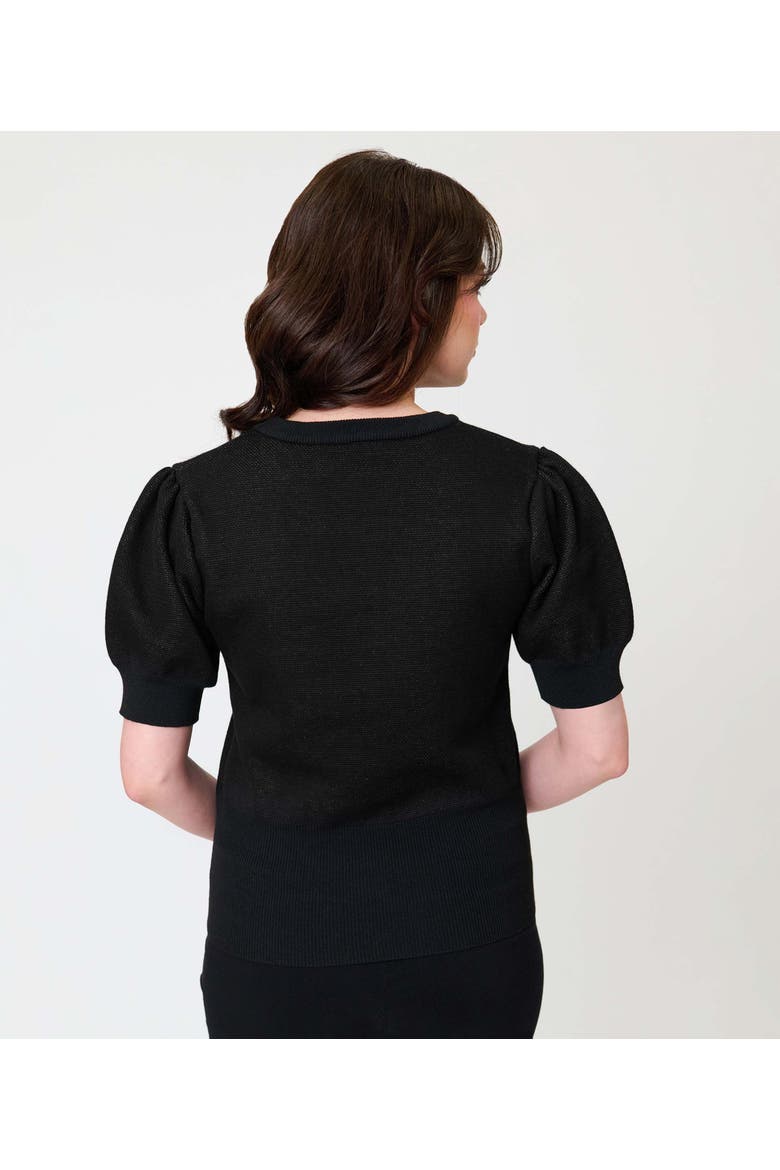Embroidered Long Sleeve Sweater, Alternate, color, Black Moth Print
