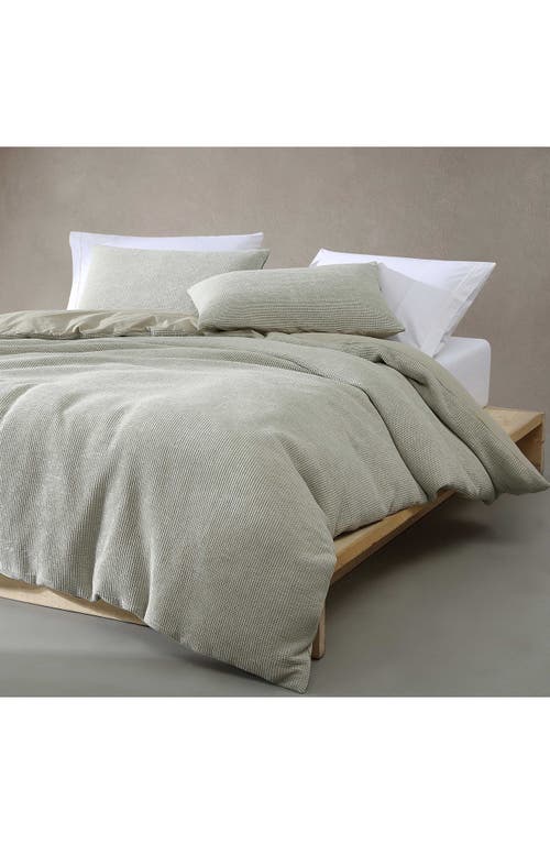 Calvin Klein Microwaffle Duvet Cover & Sham Set In Pale Green