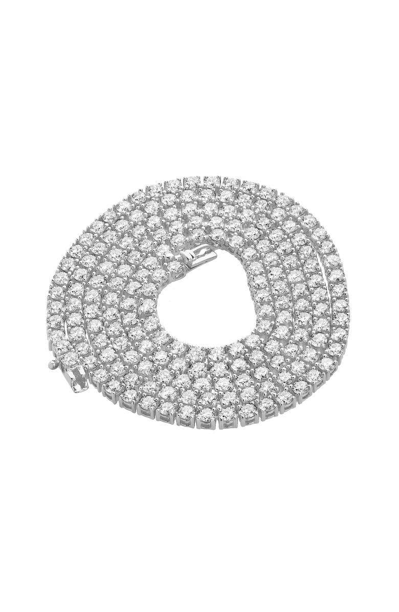 LuvMyJewelry Zeno 10K Gold Lab Grown Diamond Tennis Chain - 2.6mm, Alternate, color, 10K White Gold