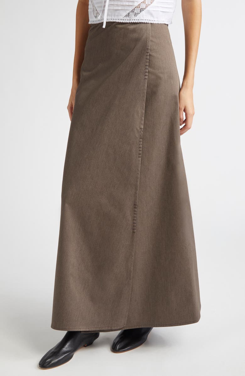 KÚR Long Wrap Skirt, Alternate, color, Grey Multi
