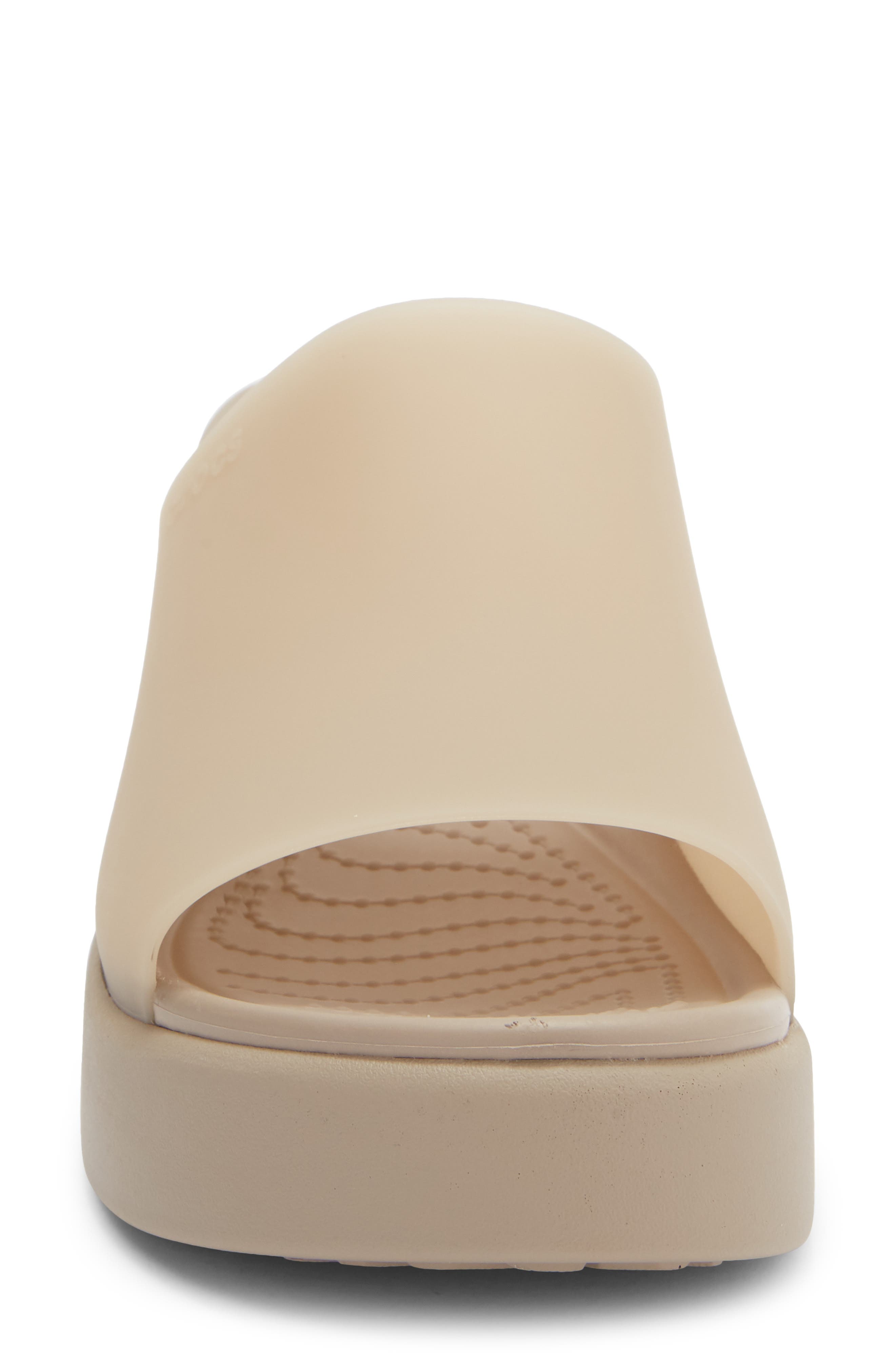 CROCS Brooklyn Platform Slide Sandal, Alternate, color, Taupe