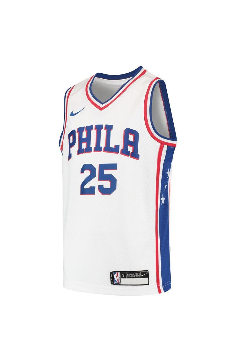 Nike Youth Nike Ben Simmons White Philadelphia 76ers Swingman Jersey, Alternate, color, 