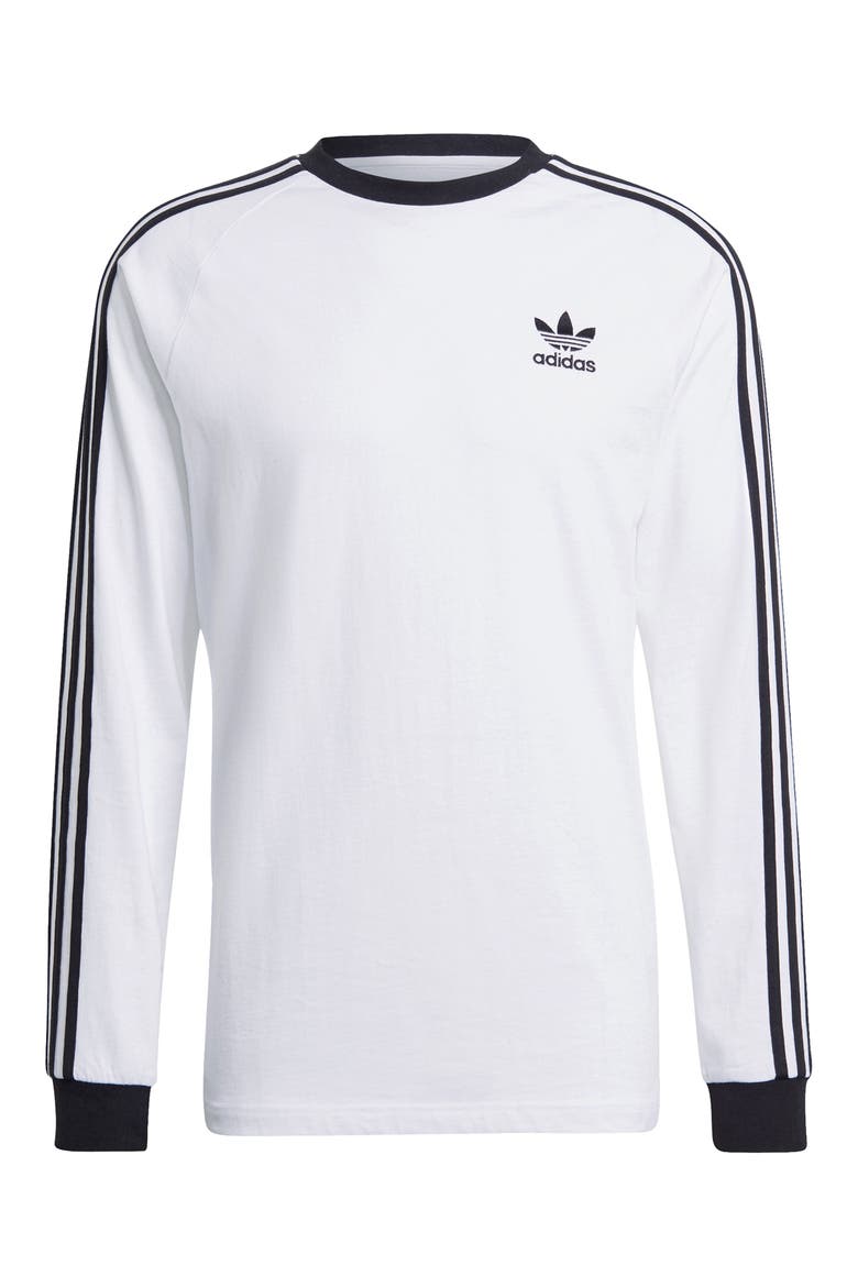 3-Stripes Long Sleeve Graphic Tee, Alternate, color, WHITE