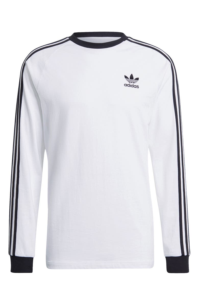 adidas 3-Stripes Long Sleeve Graphic Tee, Alternate, color, 
