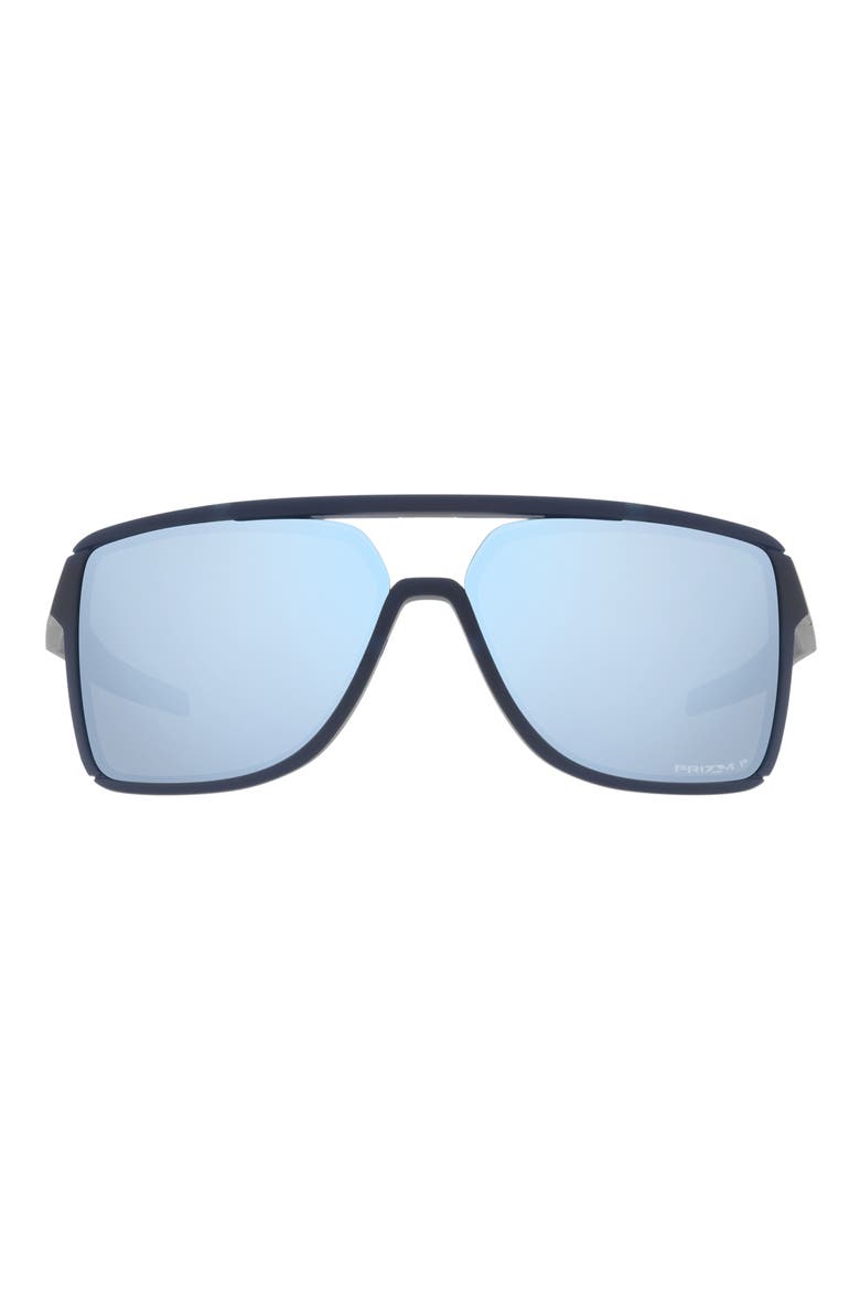 Castel 63mm Prizm™ Polarized Oversize Rectangular Sunglasses, Main, color, TRANS BLUE