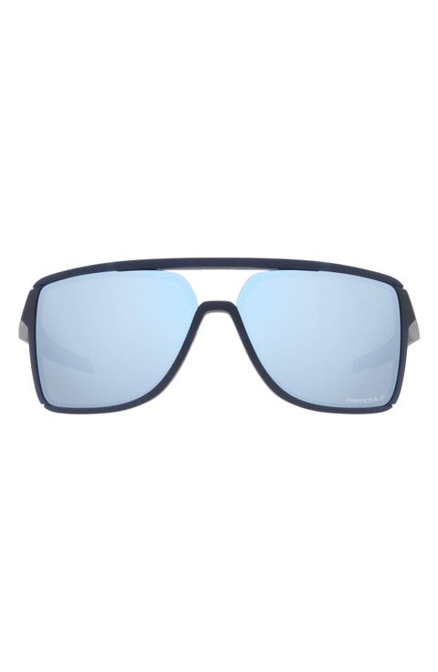 Castel 63mm Prizm™ Polarized Oversize Rectangular Sunglasses