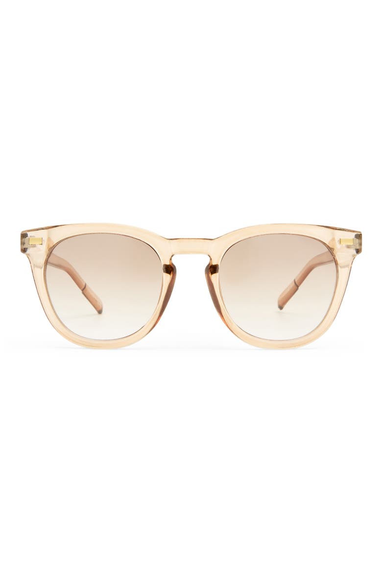 Evolution 51mm Gradient Round Sunglasses, Main, color, CHALK / BROWN GRAD