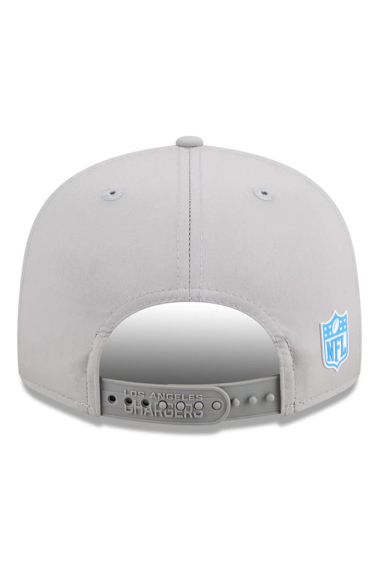 New Era Men's New Era Gray Los Angeles Chargers 2025 Sideline Split Panel 9FIFTY Snapback Hat, Alternate, color,