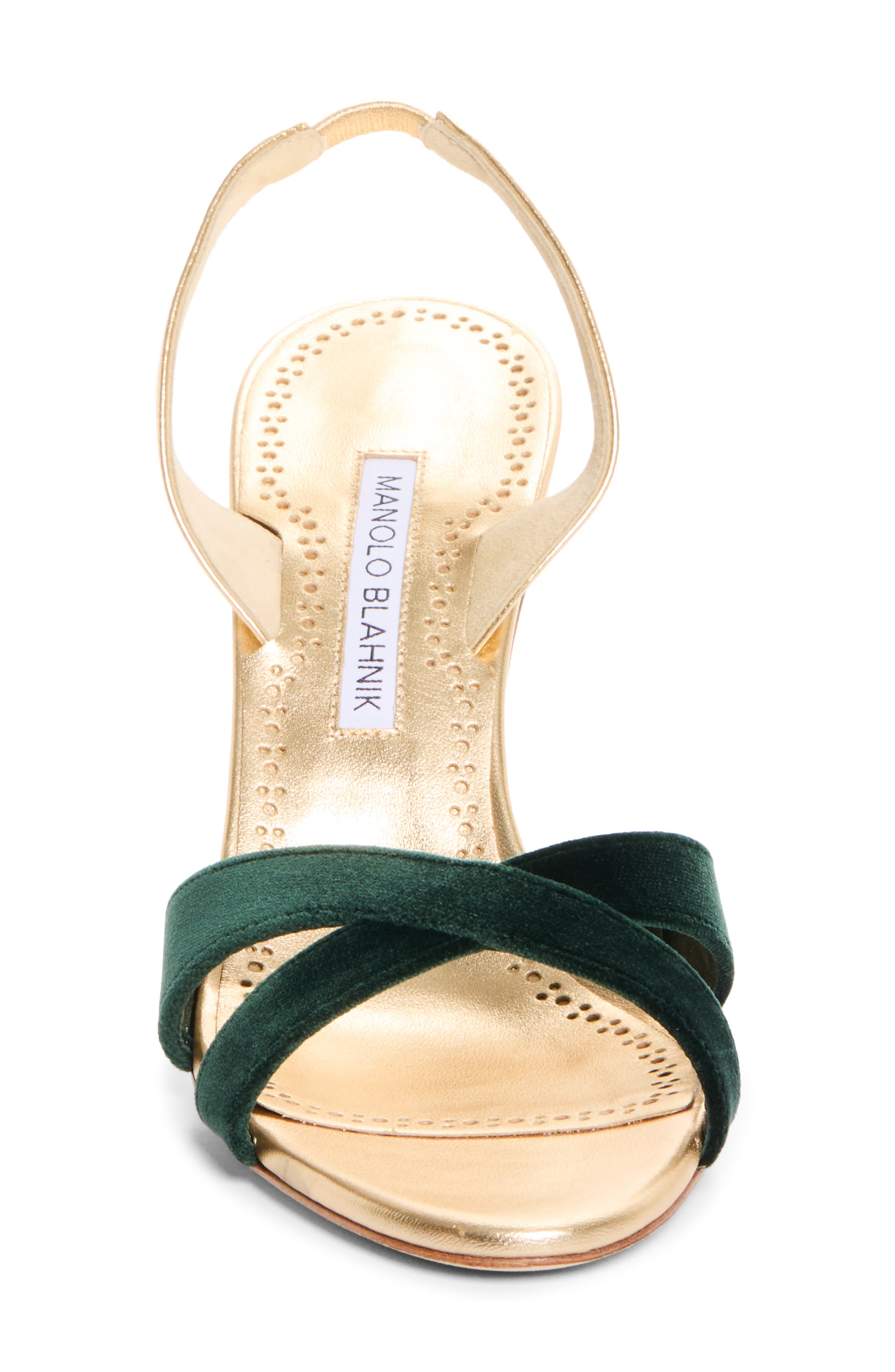 Callydra Slingback Sandal, Alternate, color, DARK GREEN/ GOLD