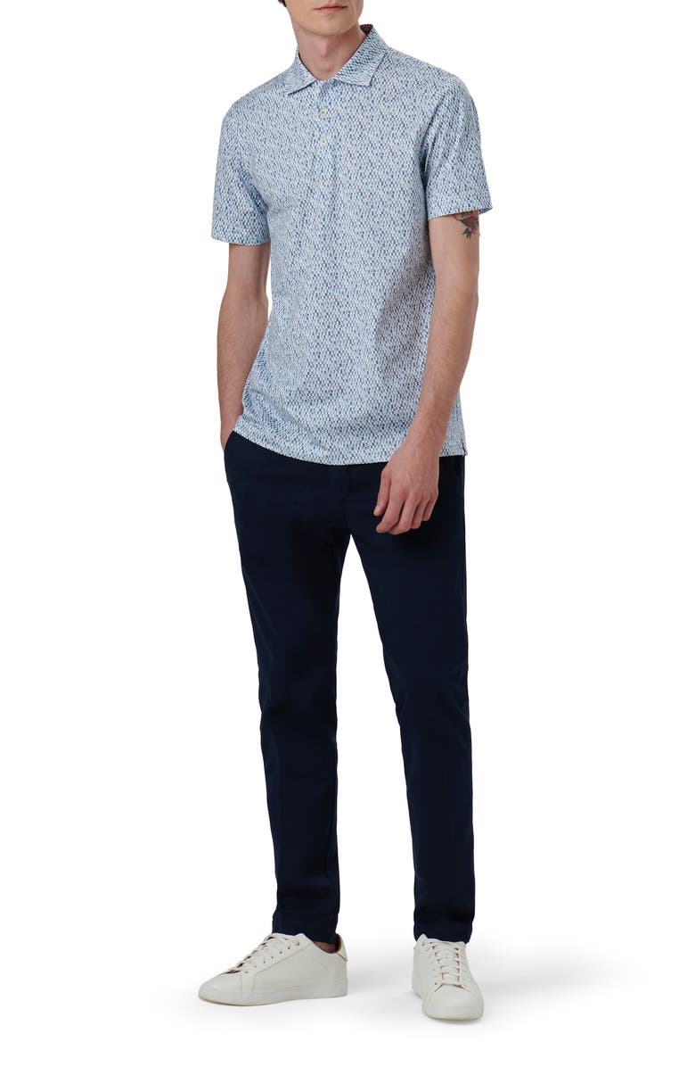Bugatchi Victor OoohCotton<sup>®</sup> Tile Print Polo, Alternate, color, 