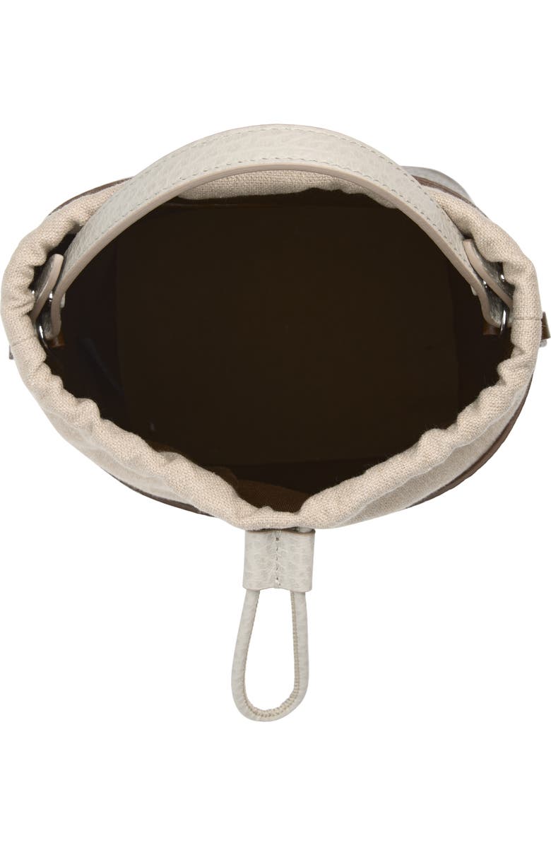 Maison Margiela Small 5AC Leather Bucket Bag, Alternate, color, Field/ Stone