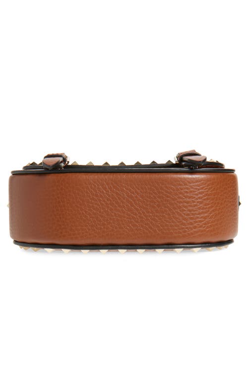 Valentino Rockstud Small Messenger Shoulder Bag In Brown