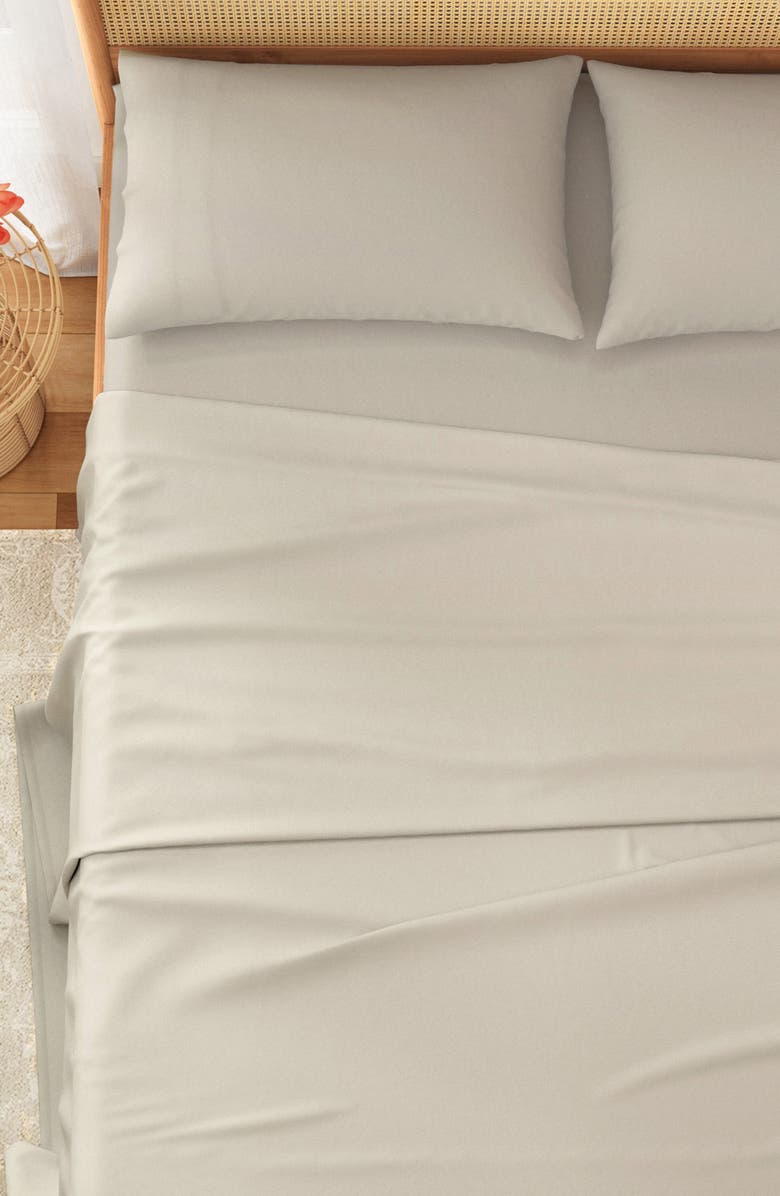 Woven & Weft Prewashed Microfiber Sheet Set, Alternate, color, Grey Dawn